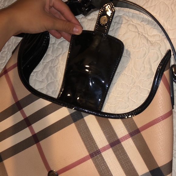 Burberry Hobo Nova Check Canvas Bag Authentic - Picture 5 of 6